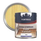 Fortress Kitchen & Bathroom Floor Varnish Clear Satin 2.5Ltr