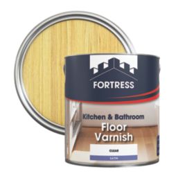 Fortress 2.5Ltr Clear Satin Water-Based Floor Varnish