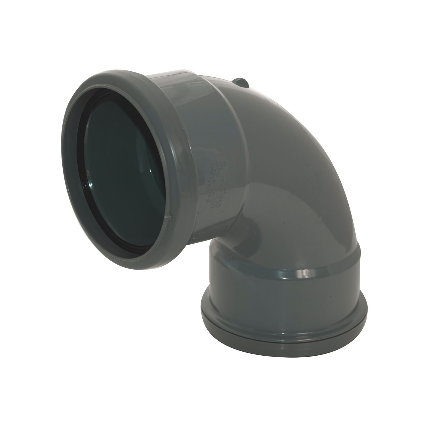 FloPlast Push-Fit 92.5° Double Socket Offset Pipe Bend Anthracite Grey 110mm (141KJ)