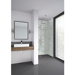 Splashwall Elite Light Stone Bathroom Wall Panel Matt Grey 900mm x 2420mm x 11mm
