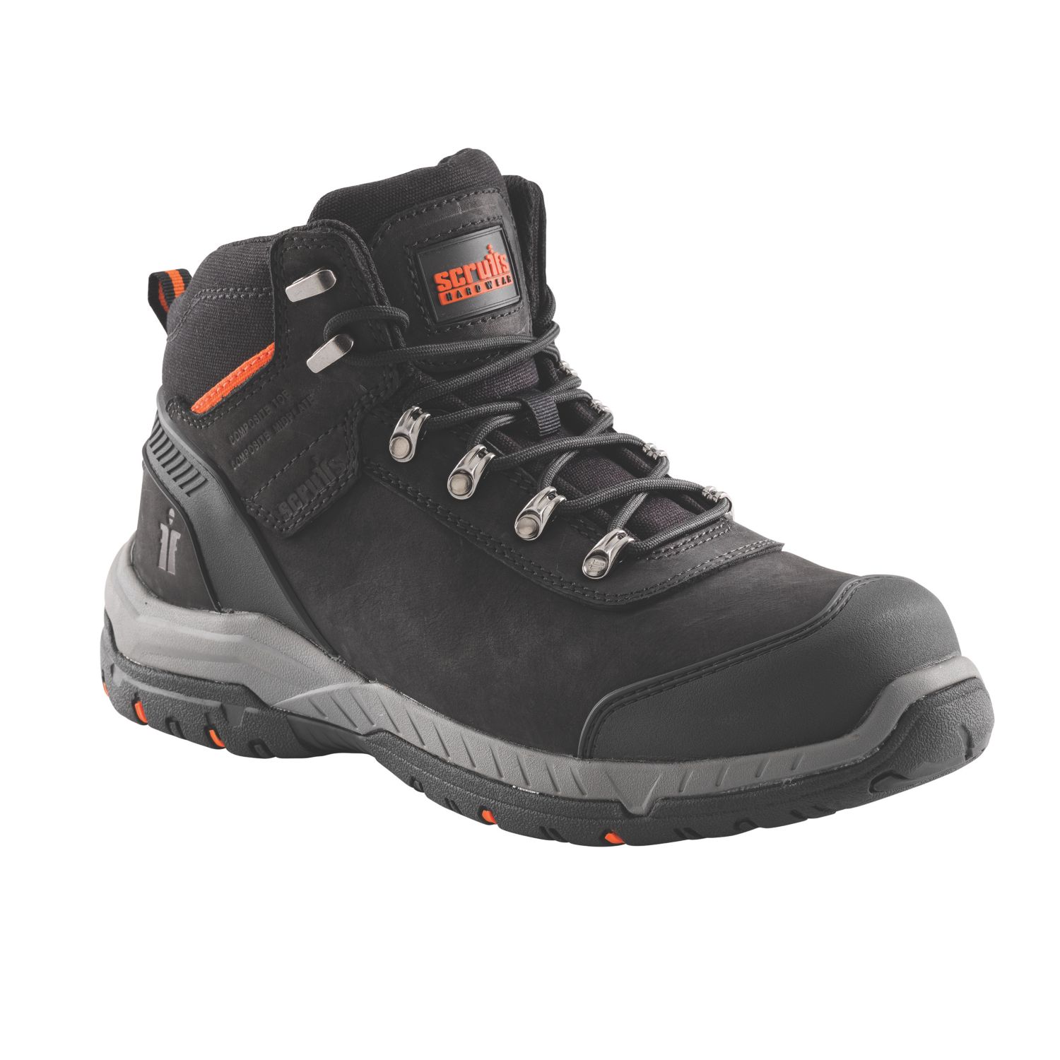 Scruffs Sabatan Size 8 Black Water-Resistant Safety Boots (141KV)
