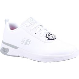 Skechers Marsing Gmina Metal Free Womens  Non Safety Shoes White Size 3