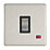 Contactum Lyric 20A 1-Gang DP Control Switch Brushed Steel with Neon with Black Inserts