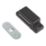 Essentials 1-Hole Magnetic Cabinet Catch Black 45mm x 16mm 10 Pack