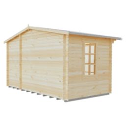 Shire Bourne 13 ' 6" x 8' (Nominal) Apex Timber Log Cabin