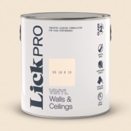 LickPro  2.5Ltr White BS 10 B 15  Vinyl Matt Emulsion  Paint