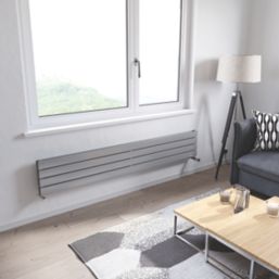 Ximax Oceanus 295mm x 1800mm 3314BTU Silver Horizontal Designer Radiator