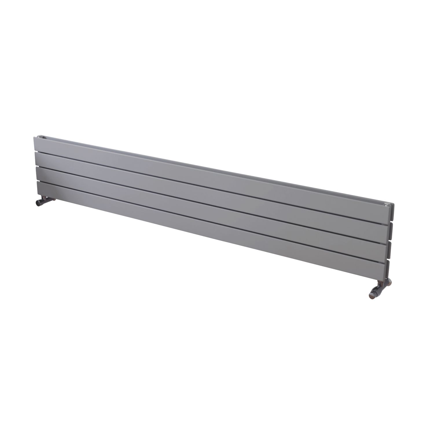Ximax Oceanus 295mm x 1800mm 3314BTU Silver Horizontal Designer Radiator (141TR)