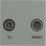 British General  Duplex Modular TV Socket Grey