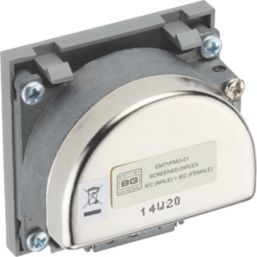 British General  Duplex Modular TV Socket Grey
