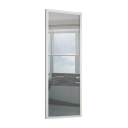 Spacepro Shaker 1-Door Sliding Wardrobe Door White Frame Mirror Panel 762mm x 2260mm