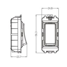 Knightsbridge  20AX Grid SP Control Switch White