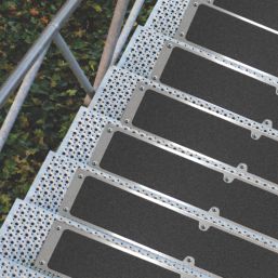 COBA Grip Foot Black Aluminium Stair Tread 625mm x 114mm x 3mm 5 Pack