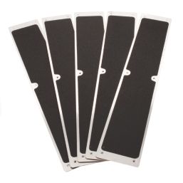 COBA Grip Foot Black Aluminium Stair Tread 625mm x 114mm x 3mm 5 Pack