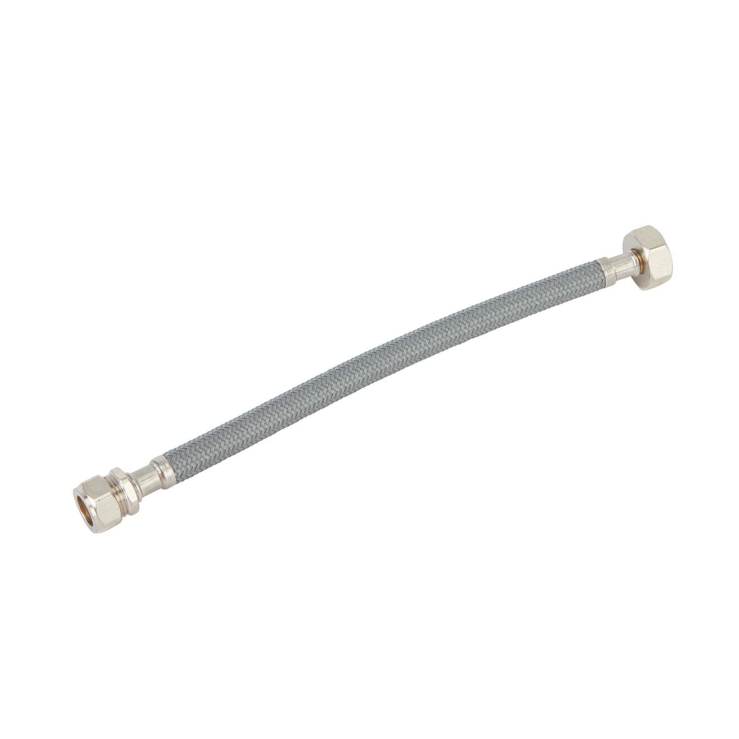 Flomasta Straight Flexible Compression Hose 15mm x 3/4" x 300mm (142FA)