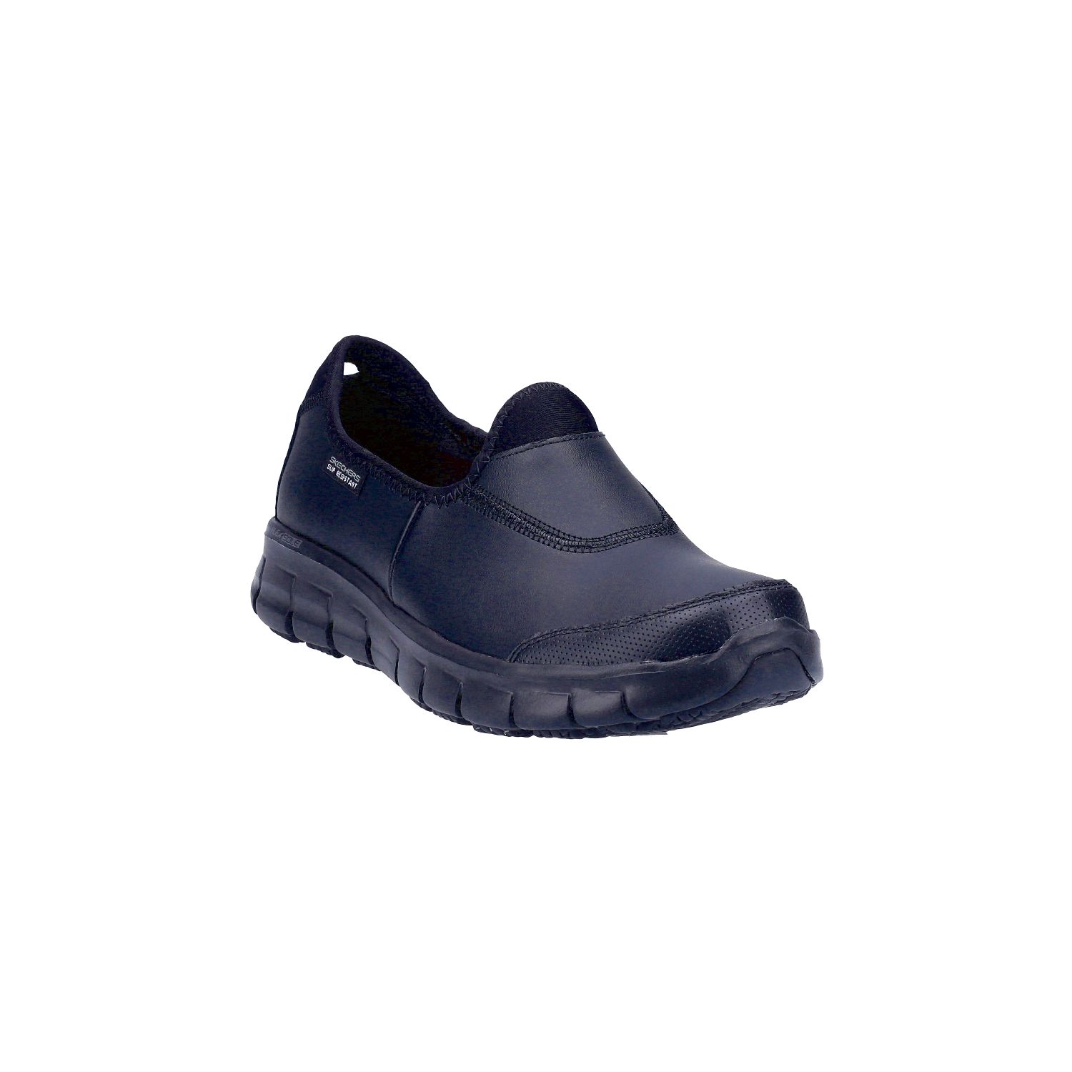 Skechers Sure Track Size 4 Womens Black Slip-On Non Safety Shoes (142JV)