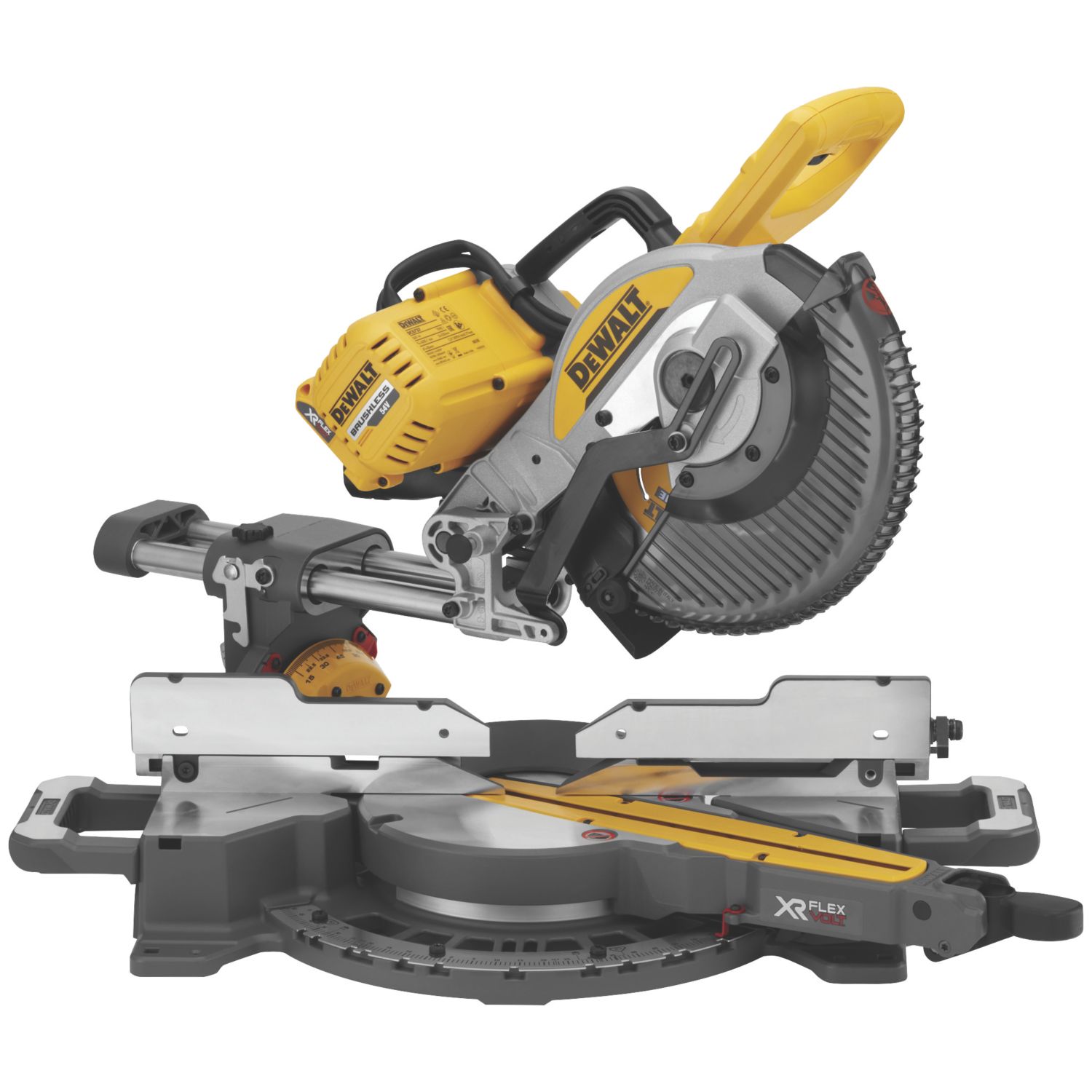 DeWalt DCS727N-XJ 250mm 54V Li-Ion XR FlexVolt Brushless Cordless Double-Bevel Sliding Mitre Saw - Bare (142KJ)