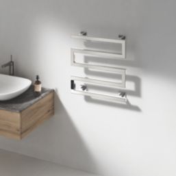 Reina 510mm x 500mm 324BTU Stainless Steel Flat Electric Towel Radiator