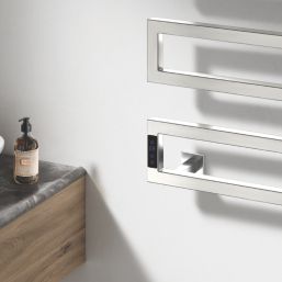 Reina 510mm x 500mm 324BTU Stainless Steel Flat Electric Towel Radiator
