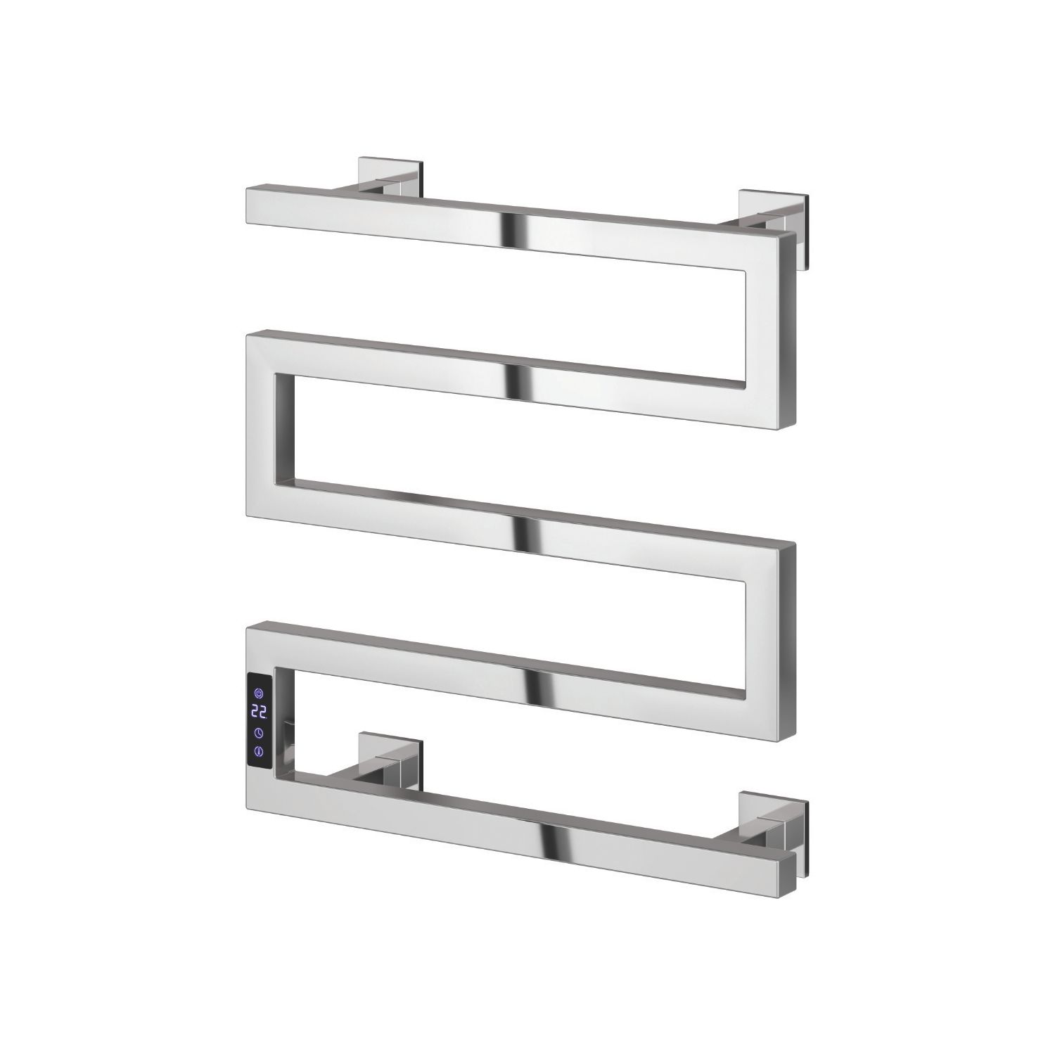 Reina 510mm x 500mm 324BTU Stainless Steel Flat Electric Towel Radiator (142LH)