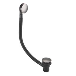 Refurb Bristan Gun Metal 70mm Click‑Clack Bath Waste with Overflow