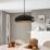 Eglo Mogano 1 Single Pendant Light Black