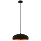 Eglo Mogano 1 Single Pendant Light Black