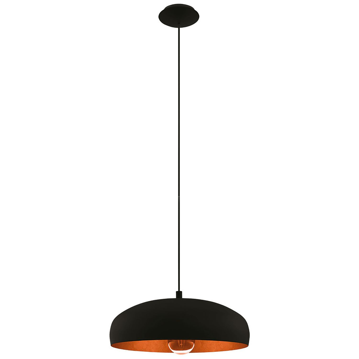 Eglo Mogano 1 Single Pendant Light Black (142PL)