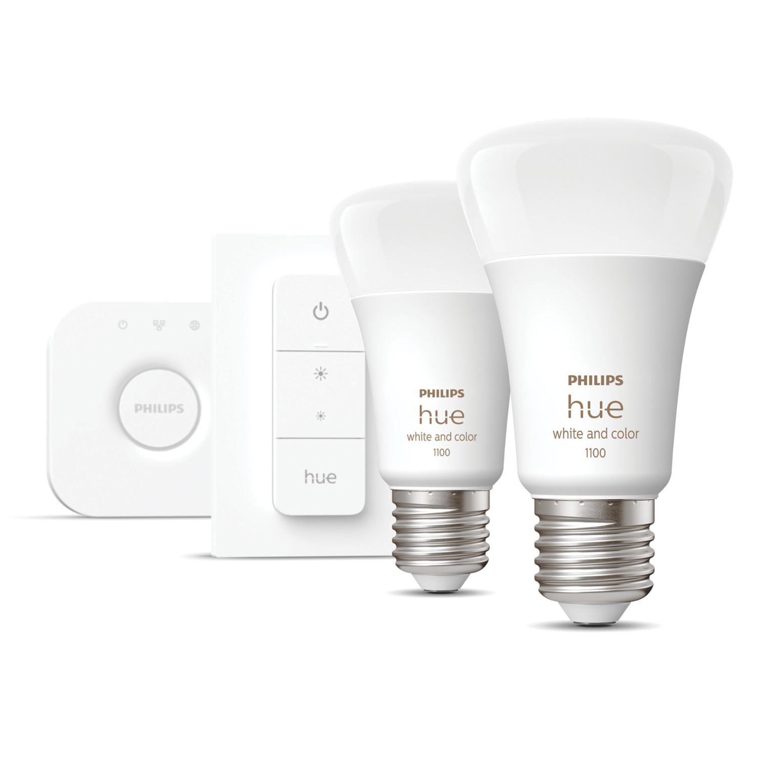 Philips Hue Ambience E27 A60 RGB & White LED Smart Lighting Starter Kit 9W 806lm 3 Piece Set (142PP)