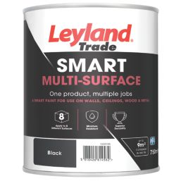 Leyland Trade 750ml Black Eggshell Emulsion Multi Surface Paint