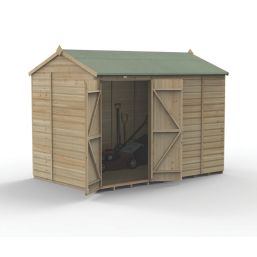 Forest Beckwood 9' 6" x 6' (Nominal) Reverse Apex Shiplap Timber Shed with Base & Assembly