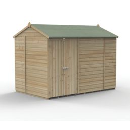 Forest Beckwood 9' 6" x 6' (Nominal) Reverse Apex Shiplap Timber Shed with Base & Assembly