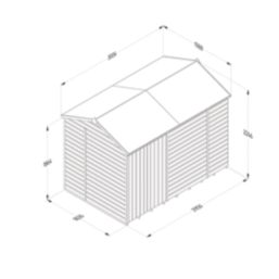 Forest Beckwood 9' 6" x 6' (Nominal) Reverse Apex Shiplap Timber Shed with Base & Assembly