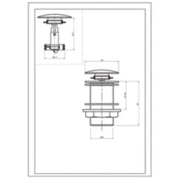 Highlife Bathrooms Unslotted Pop Up Basin Waste Chrome 61mm