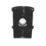 FloPlast Hi-Cap uPVC Half Round Stop End Outlet Black 115mm x 68mm