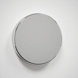 Splashback  Clear with Polished Chrome Caps Kitchen Splashback 600mm x 700mm x 6mm