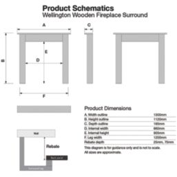 Focal Point Nebraska Fire Surround White 1300mm x 1120mm
