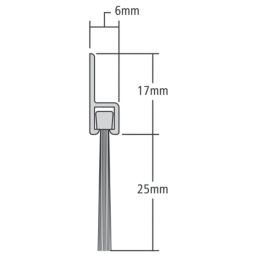 Stormguard Heavy Duty Brush Seal Aluminium 0.91m