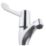Essentials  Pillar Single Lever High Neck Sink Taps Chrome 1 Pair