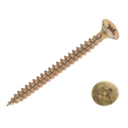Goldscrew  PZ Double-Countersunk Thread Cutting Multipurpose Screws 4.5mm x 60mm 200 Pack