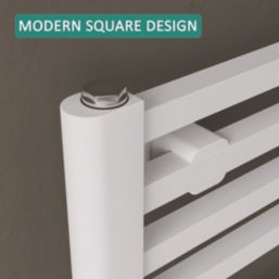 Ximax 1174mm x 500mm 1611BTU White Flat Designer Towel Radiator