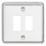 Knightsbridge  2-Module Grid Faceplate Polished Chrome