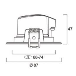 Sylvania Sylspot LED Recessed Integrated LED Spotlight White & Chrome Bezel 7W 500lm