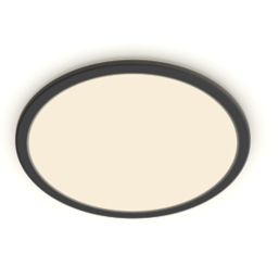 Philips SuperSlim LED Ceiling Light IP44 Black 15W 1300lm
