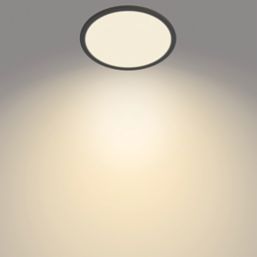 Philips SuperSlim LED Ceiling Light IP44 Black 15W 1300lm