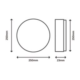 Philips SuperSlim LED Ceiling Light IP44 Black 15W 1300lm