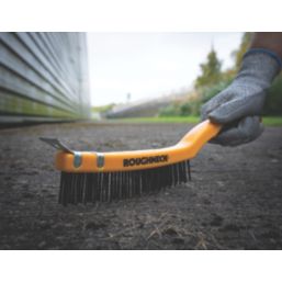 Roughneck Soft-Grip Carbon Steel Wire Brush