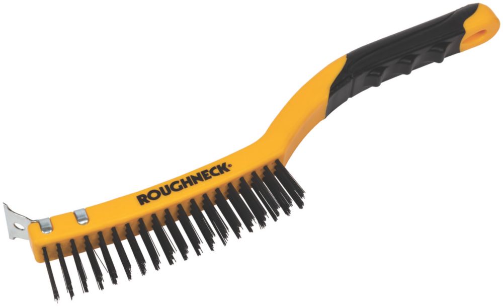 Roughneck Soft-Grip Carbon Steel Wire Brush