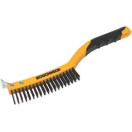 Roughneck Soft-Grip Carbon Steel Wire Brush