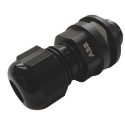 ABB Plastic Quick-Connect Cable Glands 20.2mm Black 10 Pack